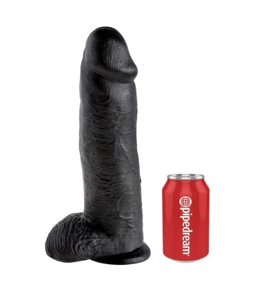 KING COCK 12 DILDO BLACK WITH BALLS 3048 CM