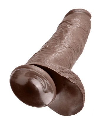 KING COCK 12 DILDO BROWN WITH BALLS 3048 CM