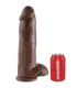 KING COCK 12 DILDO BROWN WITH BALLS 3048 CM