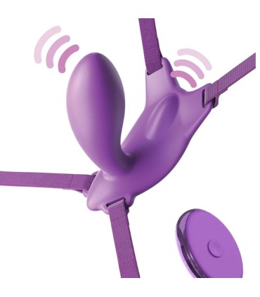 FANTASY FOR HER BUTTERFLY HARNESS G SPOT WITH VIBRATOR RECHARGEABLE REMOTE CONTROL VIOLET