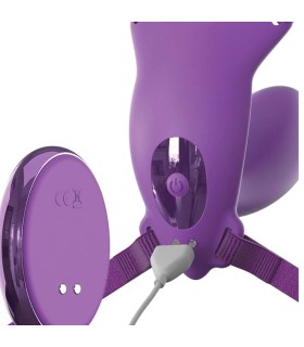 FANTASY FOR HER BUTTERFLY HARNESS G SPOT WITH VIBRATOR RECHARGEABLE REMOTE CONTROL VIOLET