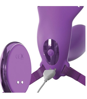 FANTASY FOR HER BUTTERFLY HARNESS G SPOT WITH VIBRATOR RECHARGEABLE REMOTE CONTROL VIOLET