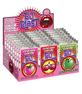 PIPEDREAMS BJ BLAST STRAWBERRY CHERRY AND GREEN APPLE DISPLAY 36 PC