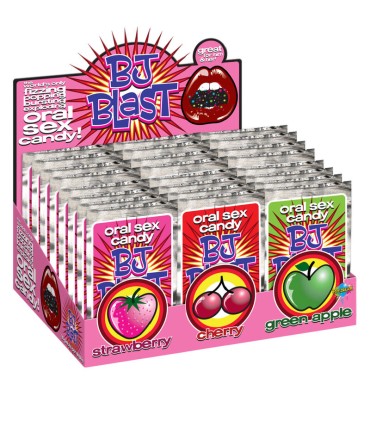 PIPEDREAMS BJ BLAST STRAWBERRY CHERRY AND GREEN APPLE DISPLAY 36 PC