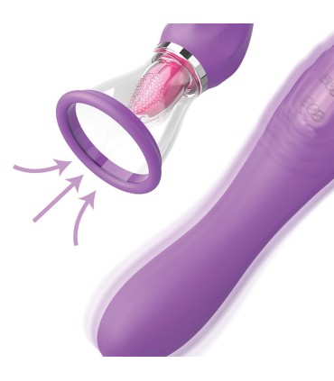 FANTASY FOR HER ULTIMATE PLEASURE MAX SUCTION HOSE WITH STIMULATING TONGUE PURPLE
