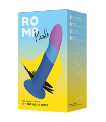ROMP PICCOLO SILICONE DILDO WITH TRICOLOR SUCTION CUP 14 CM