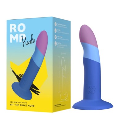 ROMP PICCOLO SILICONE DILDO WITH TRICOLOR SUCTION CUP 14 CM