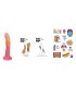 ROMP DIZI SILICONE DILDO WITH SUCTION CUP TRICOLOR 18 CM