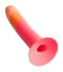 ROMP DIZI SILICONE DILDO WITH SUCTION CUP TRICOLOR 18 CM