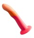 ROMP DIZI SILICONE DILDO WITH SUCTION CUP TRICOLOR 18 CM