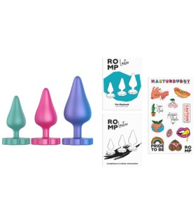 ROMP LUSTER ANAL TRAINING KIT S M L WITH FLOWER SHAPED BASE