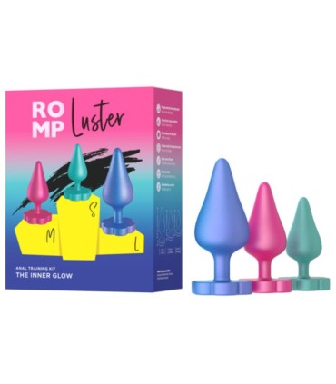 ROMP LUSTER ANAL TRAINING KIT S M L WITH FLOWER SHAPED BASE