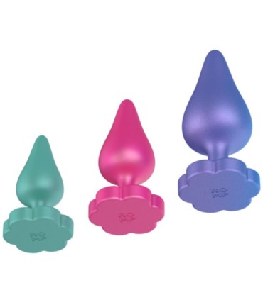 ROMP LUSTER ANAL TRAINING KIT S M L WITH FLOWER SHAPED BASE