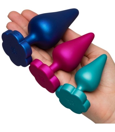 ROMP LUSTER ANAL TRAINING KIT S M L WITH FLOWER SHAPED BASE