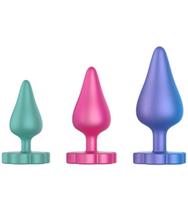 ROMP LUSTER ANAL TRAINING KIT S M L WITH FLOWER SHAPED BASE