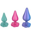ROMP - LUSTER ANAL TRAINING KIT S/M/L WITH FLOWER-SHAPED BASE