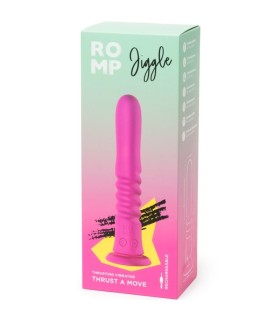 ROMP JIGGLE UP AND DOWN VIBRATOR WITH PINK SUCTION CUP