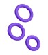 ROMP REMIX TRIO SET OF 3 PURPLE SILICONE PENIS RINGS
