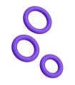 ROMP - REMIX TRIO SET OF 3 PURPLE SILICONE PENIS RINGS