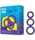 ROMP REMIX TRIO SET OF 3 PURPLE SILICONE PENIS RINGS
