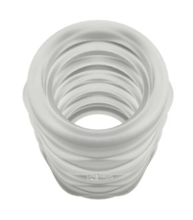 ROMP MOSH TRANSPARENT MALE MASTURBATOR WITH 6 CM REVERSBLE SHEATH