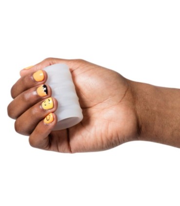 ROMP MOSH TRANSPARENT MALE MASTURBATOR WITH 6 CM REVERSBLE SHEATH