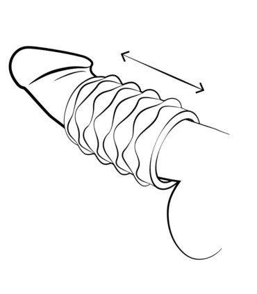 ROMP MOSH TRANSPARENT MALE MASTURBATOR WITH 6 CM REVERSBLE SHEATH