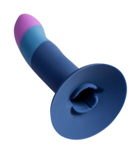 ROMP PICCOLO HARNESS SILICONE DILDO WITH TRICOLOR SUCTION CUP 14 CM