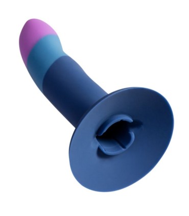 ROMP PICCOLO HARNESS SILICONE DILDO WITH TRICOLOR SUCTION CUP 14 CM