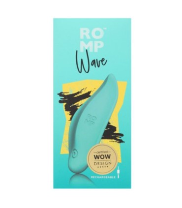 ROMP WAVE VIBRATOR CLITORAL STIMULATOR ERGONOMIC SHAPE AQUA GREEN