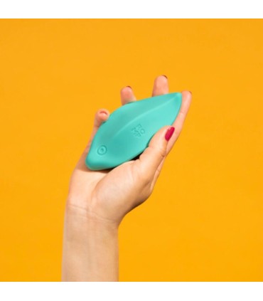 ROMP WAVE VIBRATOR CLITORAL STIMULATOR ERGONOMIC SHAPE AQUA GREEN