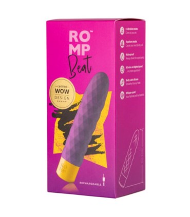 ROMP BEAT MINI MULTIFUNCTION VIBRATING BULLET VIOLET