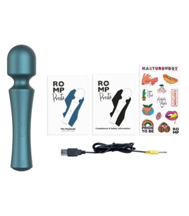 ROMP PRESTO MINI WAND VIBRATOR FLEXIBLE HEAD GREEN