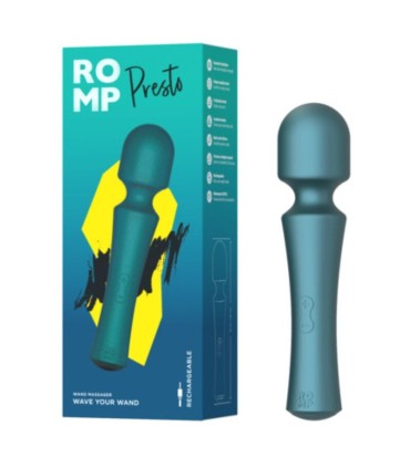 ROMP PRESTO MINI WAND VIBRATOR FLEXIBLE HEAD GREEN