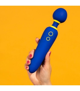 ROMP FLIP VIBRATING WAND SILENT 10 MODES BLUE