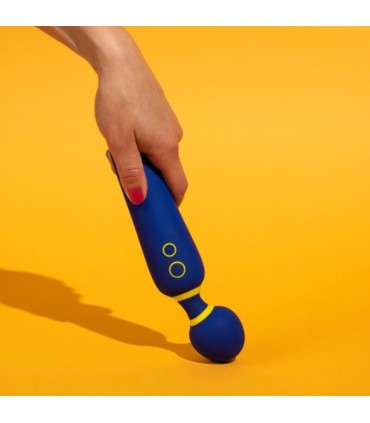 ROMP FLIP VIBRATING WAND SILENT 10 MODES BLUE