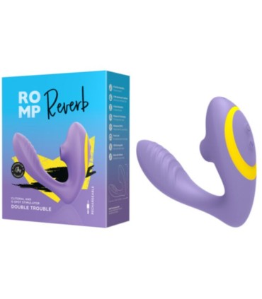 ROMP REVERB G SPOT STIMULATOR AND CLITORAL SUCTION DEVICE PURPLE