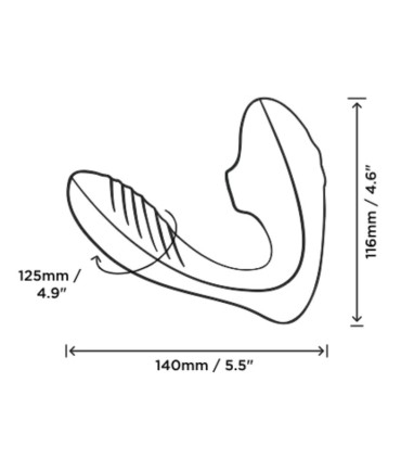 ROMP REVERB G SPOT STIMULATOR AND CLITORAL SUCTION DEVICE PURPLE