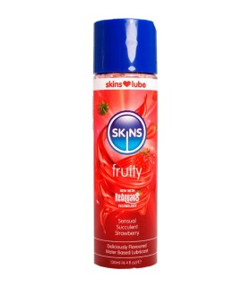 SKINS FRUITY LUBRICANTE BASE DE AGUA FRESA 130 ML