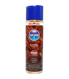 SKINS TASTY LUBRICANTE BASE DE AGUA DOBLE CHOCOLATE 130 ML