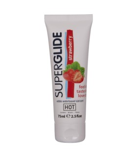 HOT SUPERGLIDE LUBRICANTE COMESTIBLE BASE AGUA FRESA 75 ML