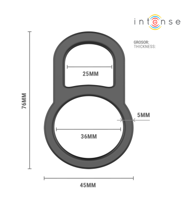 INTENSE CONLETH ADJUSTABLE DOUBLE PENIS RING MODEL 3