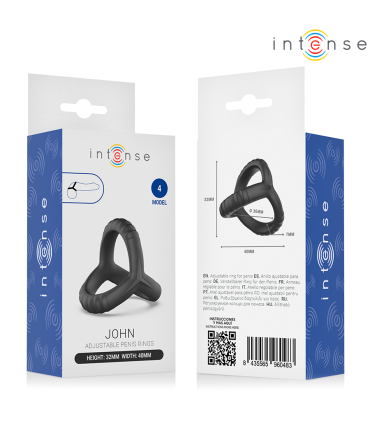 INTENSE JOHN ADJUSTABLE TRIPLE PENIS RING MODEL 4