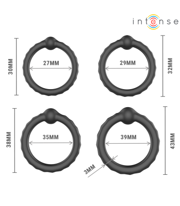 INTENSE MICHIEL SET OF 4 PENIS RINGS MODEL 10