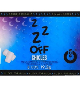 WUG OFF FUNCTIONAL MELATONIN VALERIAN LIQUORICE FLAVOUR GUM BLISTER 8 PCS