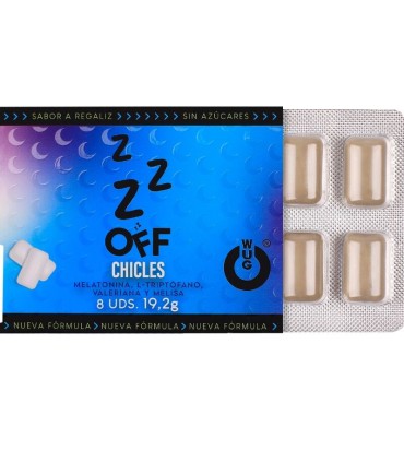 WUG OFF FUNCTIONAL MELATONIN VALERIAN LIQUORICE FLAVOUR GUM BLISTER 8 PCS