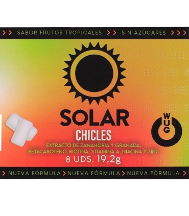 WUG SOLAR FUNCTIONAL VITAMIN ZINC TROPICAL FRUITS FLAVOUR GUM BLISTER 8 PCS