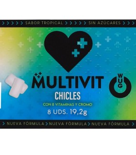 WUG MULTIVIT FUNCTIONAL MULTIVITAMIN TROPICAL FLAVOUR GUM BLISTER 8 PCS