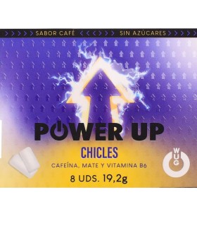WUG POWER UP FUNCTIONAL CAFFEINE MATE COFFEE FLAVOUR GUM BLISTER 8 PCS