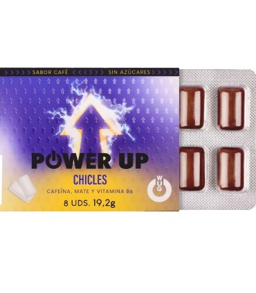 WUG POWER UP FUNCTIONAL CAFFEINE MATE COFFEE FLAVOUR GUM BLISTER 8 PCS